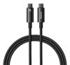 Baseus Tungsten Gold USB-C / USB-C töltő- és adatkábel, 240W, 1m, fekete