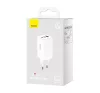 Baseus GaN5 Pro hálózati töltő 2xUSB-C + USB-A, USB-C-USB-C kábellel, 65W, fehér