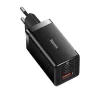 Baseus GaN5 Pro hálózati töltő 2xType-C + USB, 65W, fekete