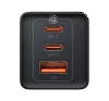 Baseus GaN5 Pro hálózati töltő 2xType-C + USB, 65W, fekete