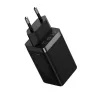 Baseus GaN5 Pro hálózati töltő 2xType-C + USB, 65W, fekete