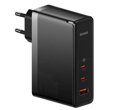 Baseus GaN5 Pro hálózati töltő 2xUSB-C + USB-A, 140W, fekete