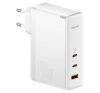 Baseus GaN5 Pro hálózati töltő 2xUSB-C + USB-A, 140W, fehér