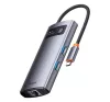 Baseus Metal Gleam Hub 4in1 USB-C, 3x USB-A 3.0+Ethernet RJ45