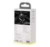 Baseus S-13 autós szivargyújtó töltő és Bluetooth MP3/FM transzmitter, 2XUSB, 1xUSB-C, fekete