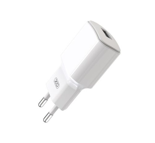 XO L73 hálózati töltő adapter kábellel, USB - Lightning. 2,4A, fehér