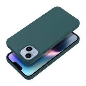 Matt Apple iPhone 15 Pro szilikon tok, zöld