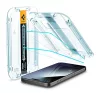Spigen Glas.tR EZ Fit Apple iPhone 15 Pro tempered kijelzővédő fólia felhelyező kerettel (2db)