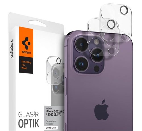 Spigen Glas.tR Optik Apple iPhone 14 Pro/14 Pro Max, Tempered kameravédő fólia (2db)