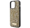 Guess Rhinestone Metal Logo Apple iPhone 15 Pro hátlap tok, sárga