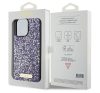 Guess Rhinestone Metal Logo Apple iPhone 15 Pro hátlap tok, lila