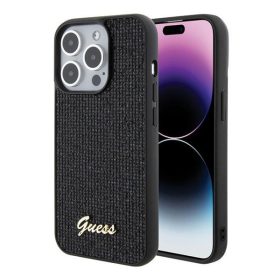   Guess Disco Metal Script Apple iPhone 15 Pro hátlap tok, fekete