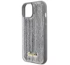 Guess Sequin Script Metal Apple iPhone 15 hátlap tok, ezüst