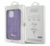 Guess Sequin Script Metal Apple iPhone 15 hátlap tok, lila