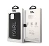 Karl Lagerfeld 3D Rubber Glitter Logo Apple iPhone 15 hátlap tok, fekete