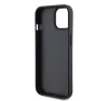 Karl Lagerfeld Leather Monogram Hot Stamp Metal Apple iPhone 15 hátlap tok, fekete