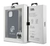 Karl Lagerfeld Crossbody Saffiano Metal Pin Karl Apple iPhone 15 hátlap tok, fekete