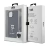 Karl Lagerfeld Crossbody Saffiano Monogram Metal Pin Karl Apple iPhone 15 hátlap tok, fekete