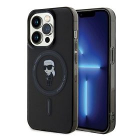   Karl Lagerfeld IML Ikonik MagSafe Apple iPhone 15 Pro hátlap tok, fekete