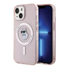   Karl Lagerfeld IML Choupette MagSafe Apple iPhone 15 hátlap tok, rózsaszín