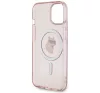 Karl Lagerfeld IML Choupette MagSafe Apple iPhone 15 hátlap tok, rózsaszín