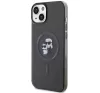 Karl Lagerfeld Karl&Choupette Glitter MagSafe Apple iPhone 15 hátlap tok, fekete