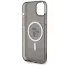 Karl Lagerfeld Karl&Choupette Glitter MagSafe Apple iPhone 15 hátlap tok, fekete