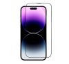 Apple iPhone 15, 5D Full Glue hajlított tempered glass kijelzővédő üvegfólia felhelyezőkerettel, fekete