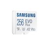 SAMSUNG Memóriakártya, EVO Plus microSD kártya (2021) 256GB, CLASS 10, UHS-1, U3, V30, A2, + Adapter, R130/W
