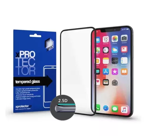 Apple iPhone 15/ iPhone 16 Xprotector Tempered Glass Full 2.5D fekete 0.33 kijelzővédő üvegfólia