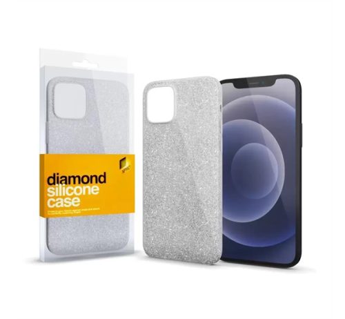 Xprotector Szilikon tok Diamond Apple iPhone 15 Plus, Ezüst