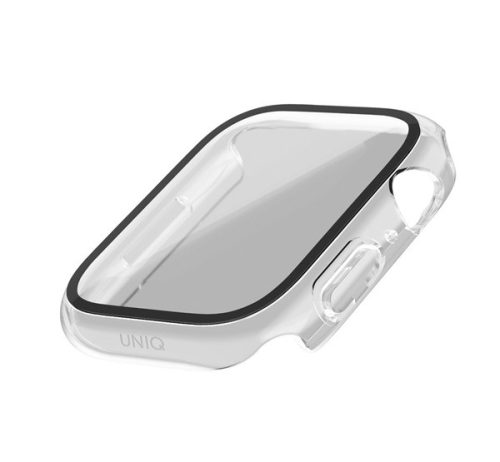 Uniq Nautic Apple Watch 41mm műanyag tok üvegfóliával, átlátszó