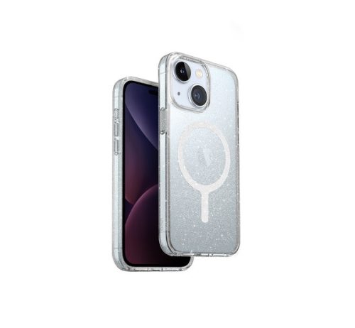 Uniq Lifepro Xtreme Apple iPhone 15 Magsafe Szilikon tok, csillámos átlátszó