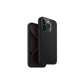   Uniq Keva Apple iPhone 15 Pro Max Magsafe hátlap tok kameravédő peremmel, karbon fekete