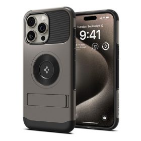 Spigen Slim Armor Apple iPhone 15 Pro tok, Gunmetal, szürke