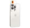 Spigen Glas.tR EZ Fit Optik Pro Apple iPhone 15 Pro/ iPhone 15 Pro Max, Tempered kameravédő fólia, fehér titánium (2db)
