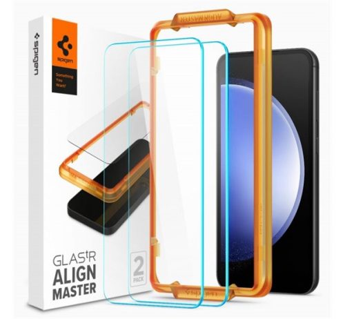 Spigen AlignMaster Glas.tR Samsung Galaxy S23 FE Tempered kijelzővédő fólia (2db)