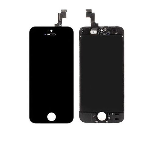 Apple iPhone 5S kompatibilis LCD kijelző érintőpanellel, OEM jellegű, fekete, Grade R