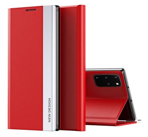 Huawei Honor 10X Lite, oldalra nyíló tok, piros