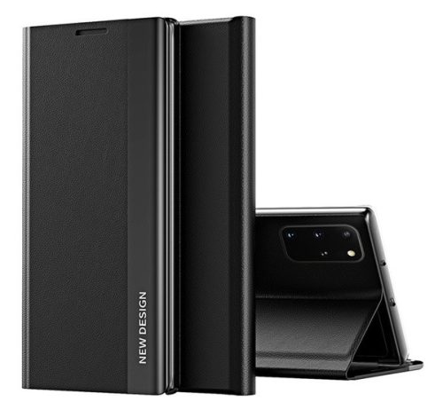 Huawei P Smart (2021), oldalra nyíló tok, fekete