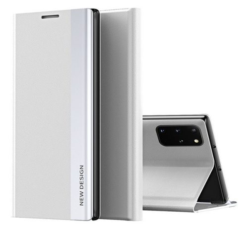Samsung Galaxy Note 20 Ultra / 20 Ultra 5G SM-N985 / N986, oldalra nyíló tok, világosszürke