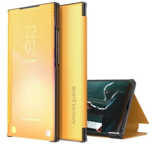 Huawei Honor 30, oldalra nyíló tok, sárga
