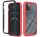 Motorola Moto E7 Power / E7i Power, szilikon hátlap és műanyag előlapi tok, fekete/piros