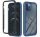 Motorola Moto G200 5G / Edge S30, szilikon hátlap és műanyag előlapi tok, fekete/kék