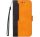 Samsung Galaxy A02s / M02s SM-A025F / M025F, oldalra nyíló tok, narancssárga