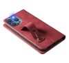 Samsung Galaxy A03s SM-A037F, oldalra nyíló tok, piros