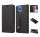 Realme 9i / Oppo A36 / A76 / A96 4G, oldalra nyíló tok, fekete