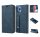 Realme 9i / Oppo A36 / A76 / A96 4G, oldalra nyíló tok, kék