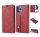 Xiaomi Redmi K40 / K40 Pro / K40 Pro Plus / Mi 11i / Poco F3, oldalra nyíló tok, piros