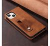 OnePlus 9R, oldalra nyíló tok, barna